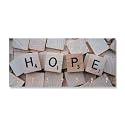 JaipurCrafts Premium HOPE Printed Wooden Key Holder (29 cm x 14.5 cm x 0.4 cm) - 7 Hooks