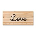 JaipurCrafts Premium Love Printed Wooden Key Holder (29 cm x 14.5 cm x 0.4 cm) - 7 Hooks
