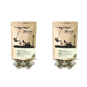 jaivik uttarakhand - rosemary dry leaves herbal tea 200 g no preservatives or additives packed clean caffeine-free organic loose leaf pack of 2