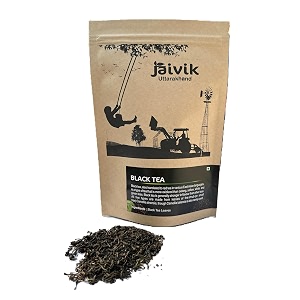 jaivik uttarakhand - whole leaf black tea 100 g strong masala chai calming immune boosting pack of 1