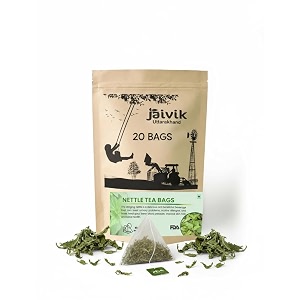 jaivik uttarakhand - nettle dried leaves tea bags 20 caffeine free helps with kidney detox blood sugar blood purify pack of 1