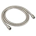 60-inch Extra Long Brushed Nickel Shower Hose Replacement, 304 Stainless Steel Made Long Hand Held Shower Hose With Brass Fitting (60-inch, Brushed Nickel Finish)