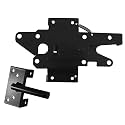 Vinyl Gate Latch Black Extended Fence Gate Latch w/Mounting Hardware - Gate Latches Have a 90 Degree Bracket Resulting in a Positive Latch to Gate Connection