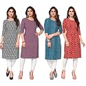 JAKHANA Women39s Crepe Printed Casual Straight Calf