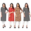 JAKHANA Women39s Crepe Printed Casual Straight Calf