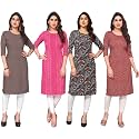 JAKHANA Women39s Crepe Printed Casual Straight Calf