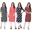 JAKHANA Women39s Crepe Printed Casual Straight Calf