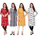 JAKHANA Women39s Crepe Printed Casual Straight Calf