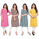 JAKHANA Women39s Crepe Printed Casual Straight Calf