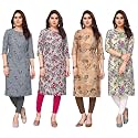 JAKHANA Women39s Crepe Printed Casual Straight Calf
