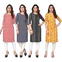 JAKHANA Women39s Crepe Printed Casual Straight Calf