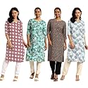 JAKHANA Women39s Crepe Printed Casual Straight Calf
