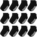 JAKIDAR 12-Pair Baby Socks Non-Slip Cotton Toddler