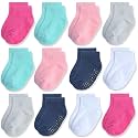 JAKIDAR 12-Pair Baby Socks Non-Slip Cotton Toddler
