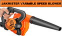 Jakmister Variable Speed Heavy Duty No Vibration Machine Dust Cleaner Forward Curved Air Blower