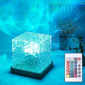 ocean wave projector lamp light  romantic 3d led water night wave effect projector lamp  usb powered table lamp for home decor bedroom amp birthday gift multicolor rgb light