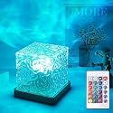 Ocean Wave Projector Lamp Light | Romantic 3D LED Water Night Wave Effect Projector Lamp | USB Powered Table Lamp for Home Decor, Bedroom & Birthday Gift Multicolor RGB Light