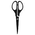 JAM PAPER Arts &amp; Crafts Scissors - 6 3/4 Inch - Black - Ergonomic Handle &amp; Stainless Steel Pointed Tip Blades - Sold Individually