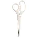 JAM PAPER Multi-Purpose Precision Scissors - 8 Inch - White - Ergonomic Handle &amp; Stainless Steel Blades - Sold Individually