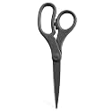 JAM PAPER Multi-Purpose Precision Scissors - 8 Inch - Grey - Ergonomic Handle &amp; Stainless Steel Blades - Sold Individually