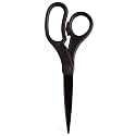 JAM PAPER Multi-Purpose Precision Scissors - 8 Inch - Black - Ergonomic Handle &amp; Stainless Steel Blades - Sold Individually