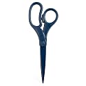 JAM PAPER Multi-Purpose Precision Scissors - 8 Inch - Navy Blue - Ergonomic Handle &amp; Stainless Steel Blades - Sold Individually
