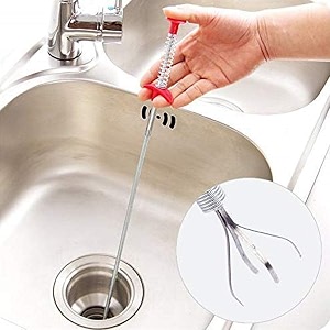 jamb abs and stainless steel hair catching drain cleaner wire spring sink cleaning stick hair catcher for bathroom drain 160 cm