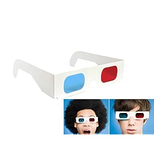 red amp blue 3d paper glasses 100 pcspack for 3d moviemagazine