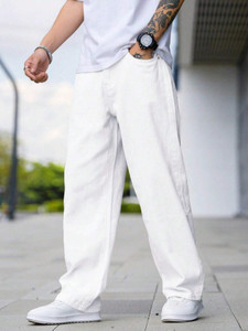 James Webb Loose Fit Men White Jeans