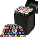 Dual Tip Art Markers Colours With Carrying Case For Painting Sketching Calligraphy Drawing Non Toxic Twin Head Permanent Colouring Markers For Kids Adult Beginners (30 Markers)