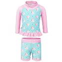 JAN &amp; JUL Long Sleeve 2-pc UV Swim-Suit Set with Shorts (Baby, Toddler, Kids)
