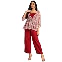 Janasya Women39s Solid Shoulder Strap Crop Top
