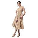 Janasya Women39s Blue Pure Cotton Floral Printed