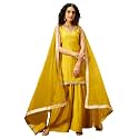 Janasya Women39s Chanderi Silk Embellished Straight Kurta