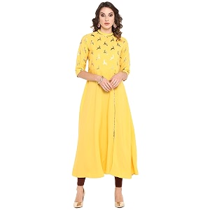 Janasya Womens Cotton Floral Regular Kurta Set