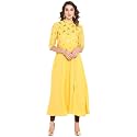 Janasya Women39s Cotton Floral Regular Kurta Set