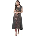 Janasya Women39s Crepe Frontslit Kurta