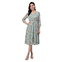 Janasya Women39s Dobby Georgette Floral Printed Fit