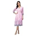 Janasya Women39s Dobby Georgette Floral Printed Fit