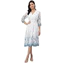 Janasya Women39s Dobby Georgette Floral Printed Fit