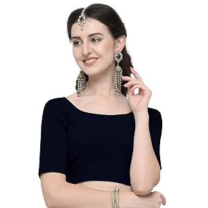 Janasya Womens Plain Pure Cotton Stitched Blouse