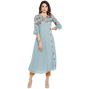 Janasya Womens Poly Crepe Regular Kurta