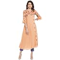Janasya Women39s Poly Crepe Regular Kurta