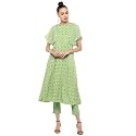 Janasya Women39s Poly Crepe A-Line Kurta With