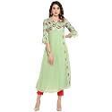 Janasya Women39s Poly Crepe Regular Kurta