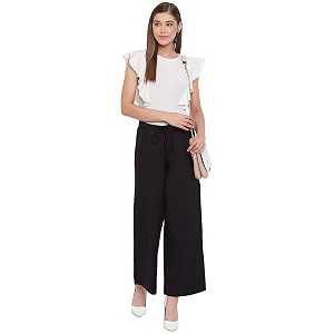 janasya women39s pure cotton palazzo pant