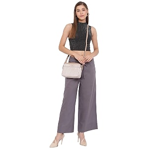 janasya women39s pure cotton palazzo pant