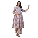 Janasya Women39s Pure Cotton Floral Printed A-line