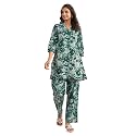 Janasya Women39s Pure Cotton Floral Printed Straight