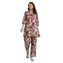 Janasya Women39s Pure Cotton Floral Printed Straight